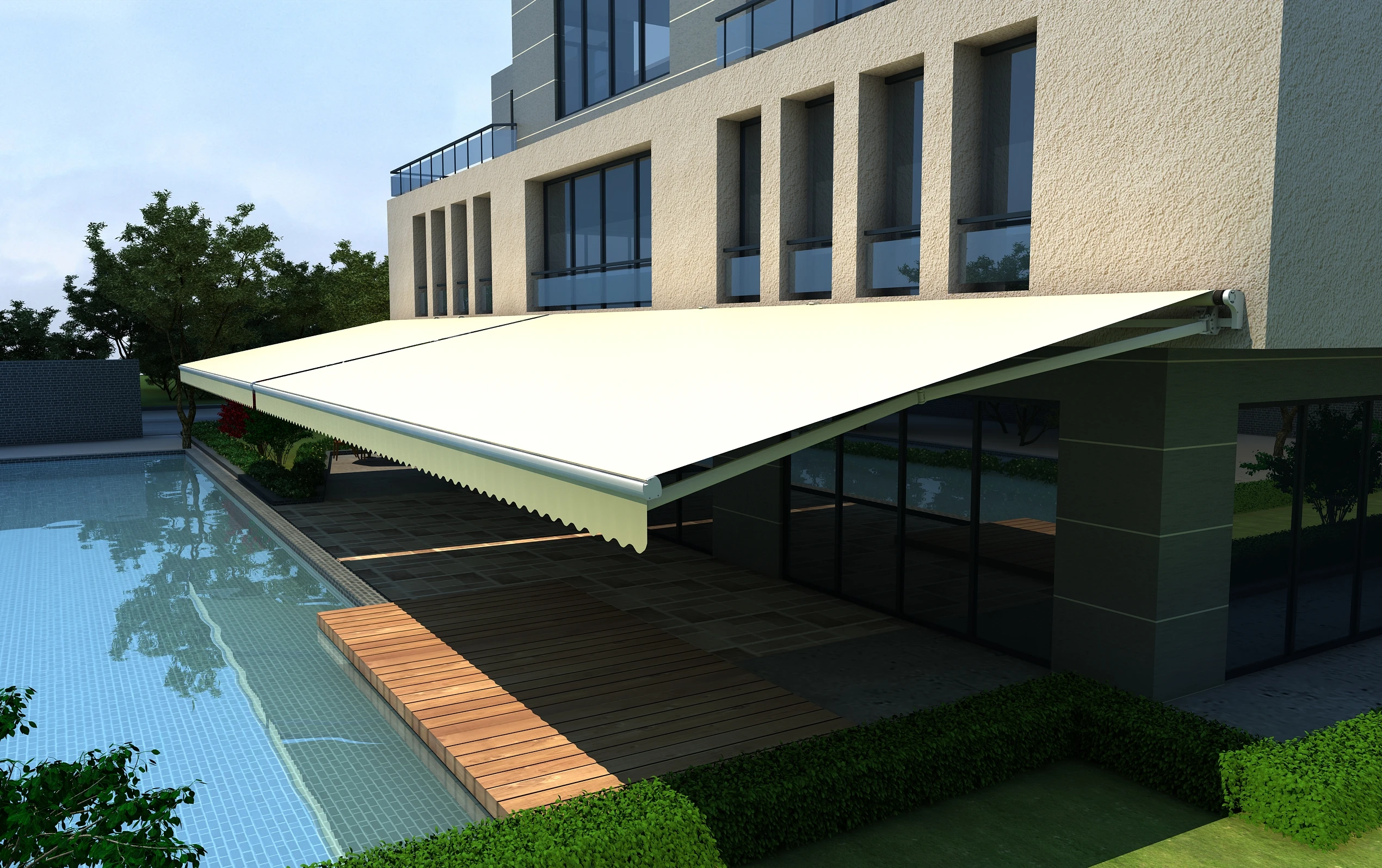 Max 5m Projection Hot Sale High  Quality  Motorized Retractable Awnings  For Sale