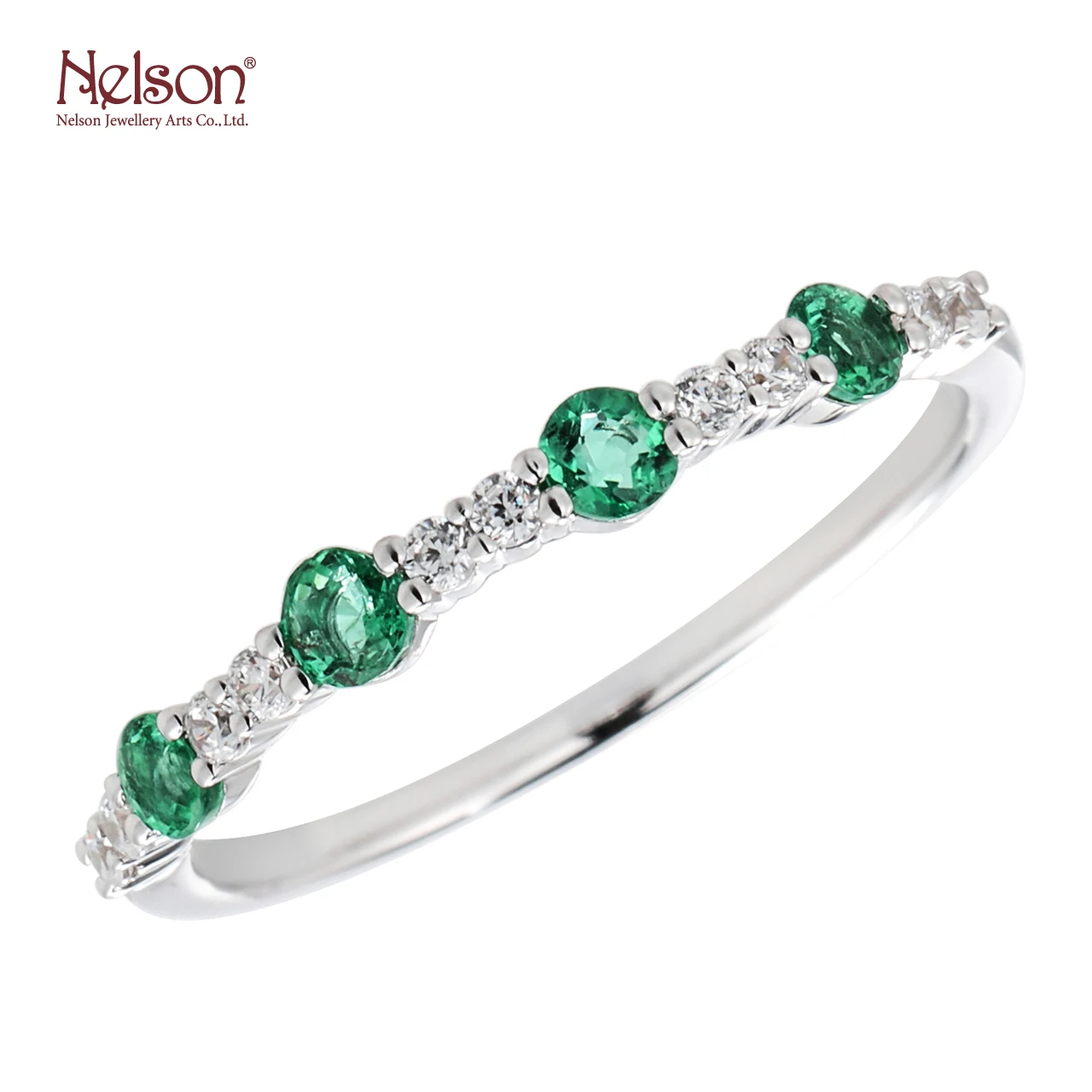 Wholesale price Zero risk Award Winning Factory 18k gold gemstone diamond jewelry Emerald Ring For Lady