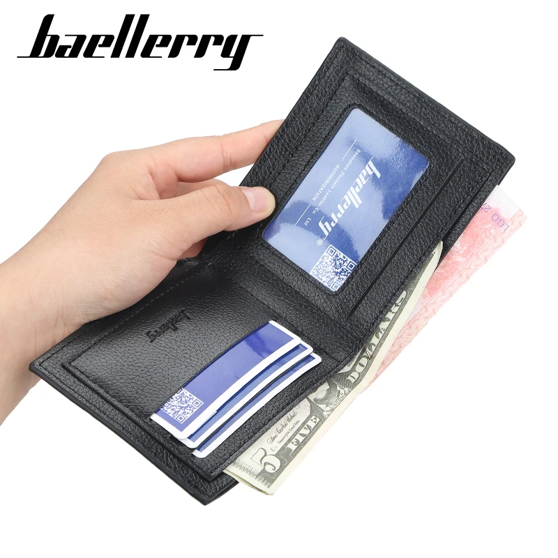 Популярный на Amazon новый дизайн Baellerry короткий мужской бумажник из искусственной кожи низкая цена мужские держатели для карт бумажники денег