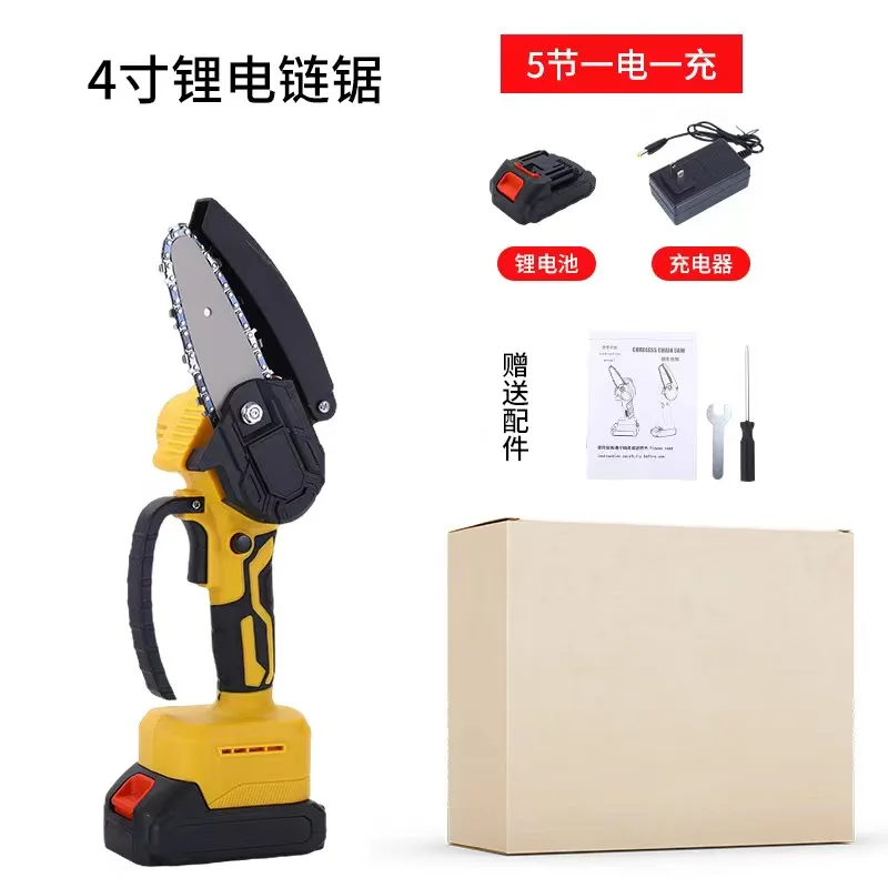 24v Lithium Battery Rechargeable Portable Electric Chainsaw mill 6 Inch Cordless Mini Chain Saw brushless