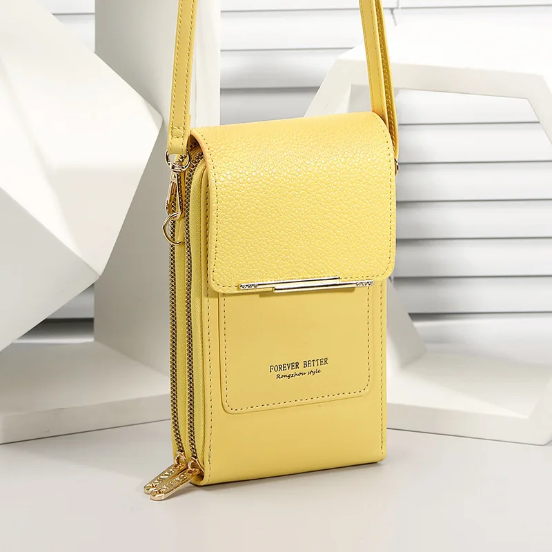 Waterproof phone bag for women  touch screen phone purses bag cash card holder crossbody shoulder wallet bag