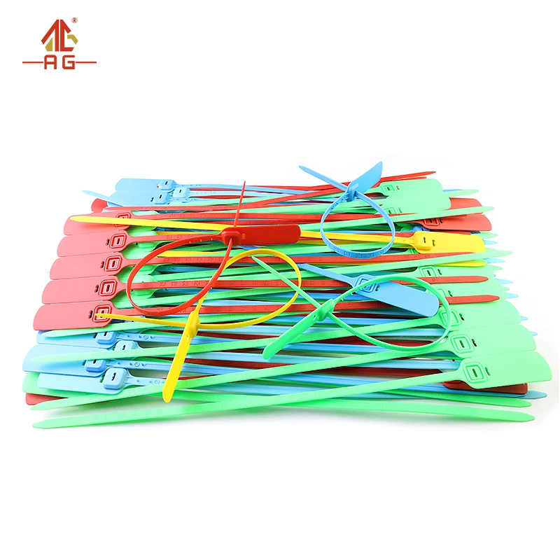 Free Sample tamper proof Self Locking plastic Cable Ties Security Seal with Serial Number