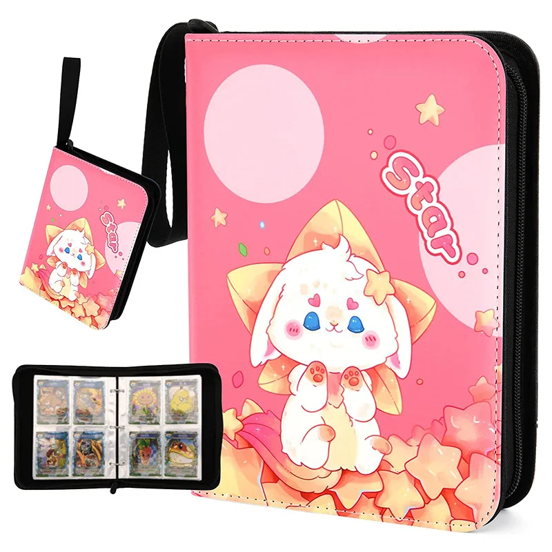 Hot selling ultra pro card pu album  trading card zipper custom album 4-pocket trading  for protect card