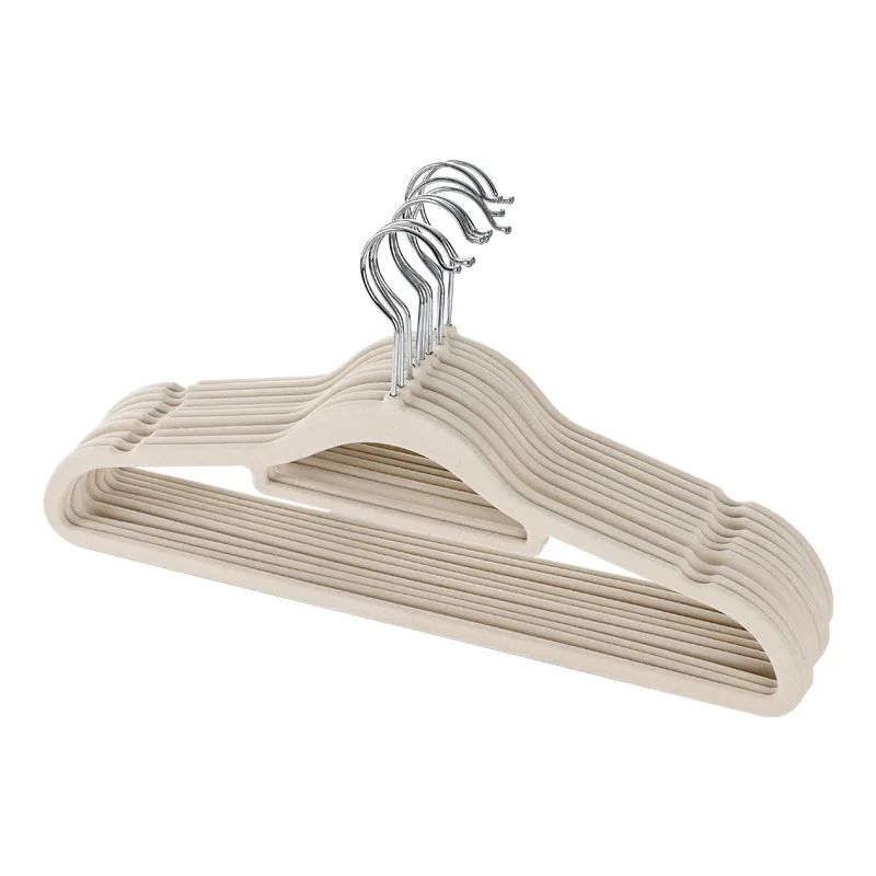Pink Velvet Premium Space Saving Non-Slip Felt Clothes Durable Hangers for Suits 360 Swivel Rotating Hook