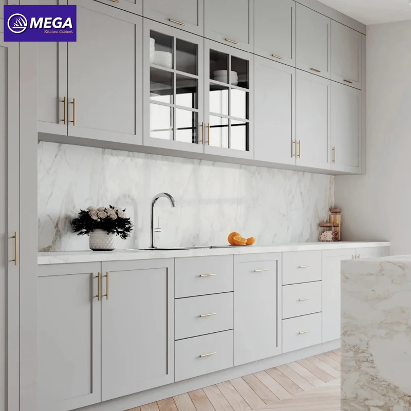 American style painted Shaker kitchen cabinet european style solid wood kitchen cabinet modular kitchen designs