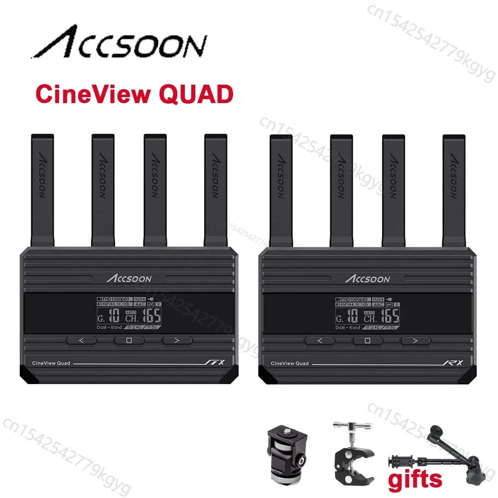 ACCSOON CineView QUAD 150m Wireless Video Transmission System 2.4GHz 5GHz Dual Band support-HDMI SDI for Smartphone Live Stream