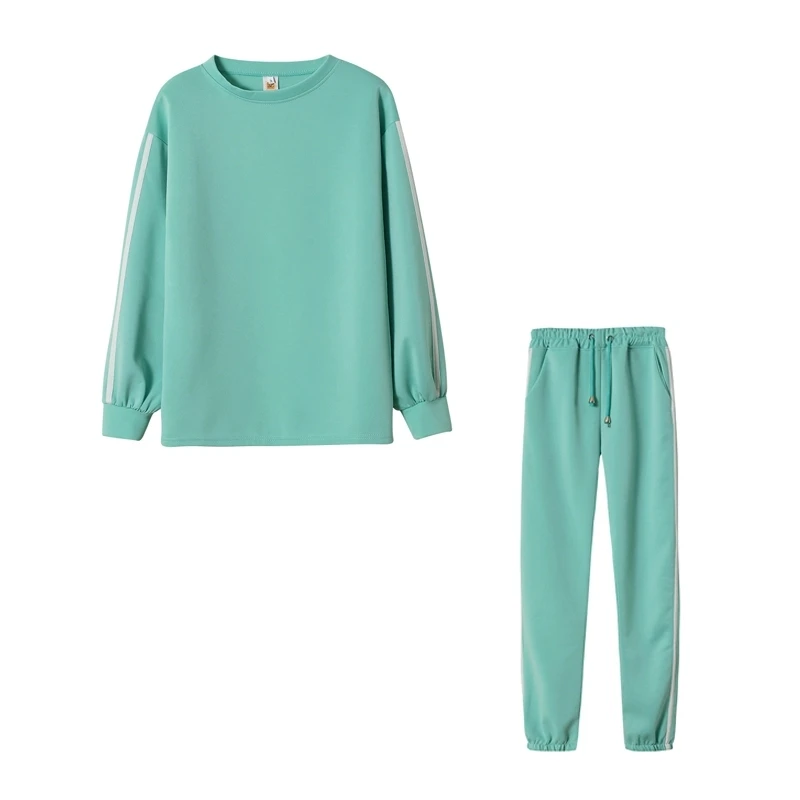 NEW High Quality Custom Logo Women Tracksuit Oversize Sweatsuit 2 Pieces Set Gym Fitness Wear American track suit for women set