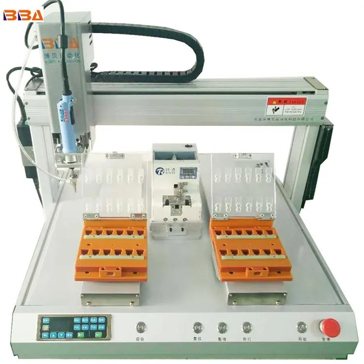 BBA dual work table servo motor screwdriver auto torque monitor precise screw fastening machine automatic screw assembly machine