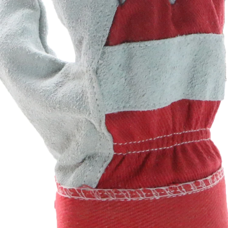 Heavy Duty Cow Split Leather Hand Protection Safety Leather Working Gloves For Work Sialkot Pakistan For Building