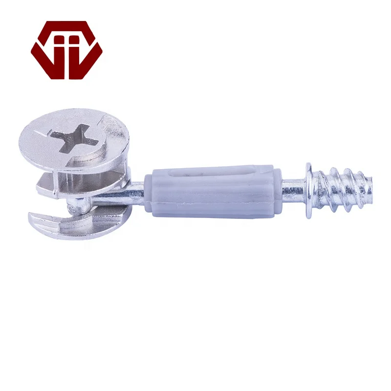 Wholesale furniture cam fasteners hardware connector cam lock screw 3 in 1 furniture dowel connecting screw