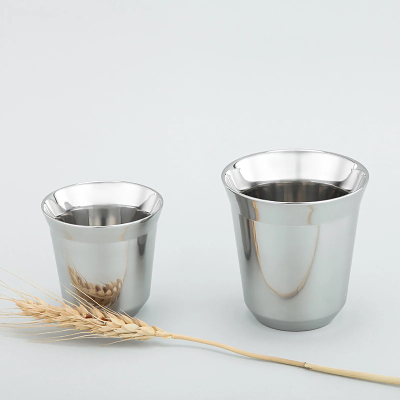 80ml Stainless Steel Espresso Cups Black More Color with Custom Logo Arabic Coffee Mug Double-Layer Heat Insulation