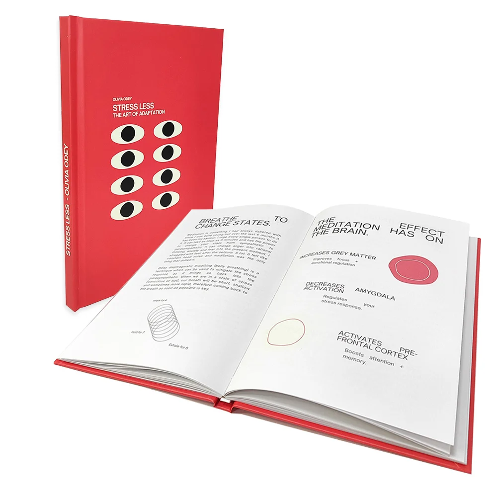 Factory Custom A3 A4 A5 Hardcover Book Printing Lock Line Binding Paper Hardcover Book Cardboard Printing