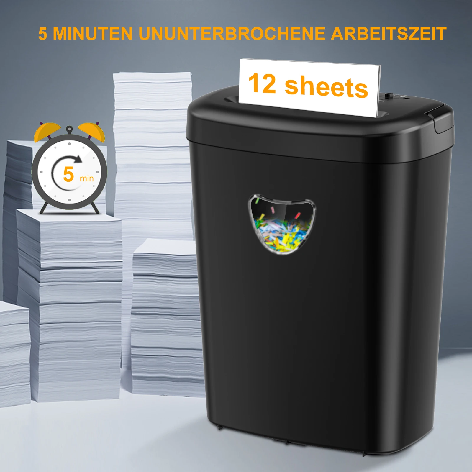 12 SHEETS CORSS CUT Best Selling Paper Shredder Machine CD228P-12 P-4 Security Level Office Quiet  4*35 MM Big Bin 25L