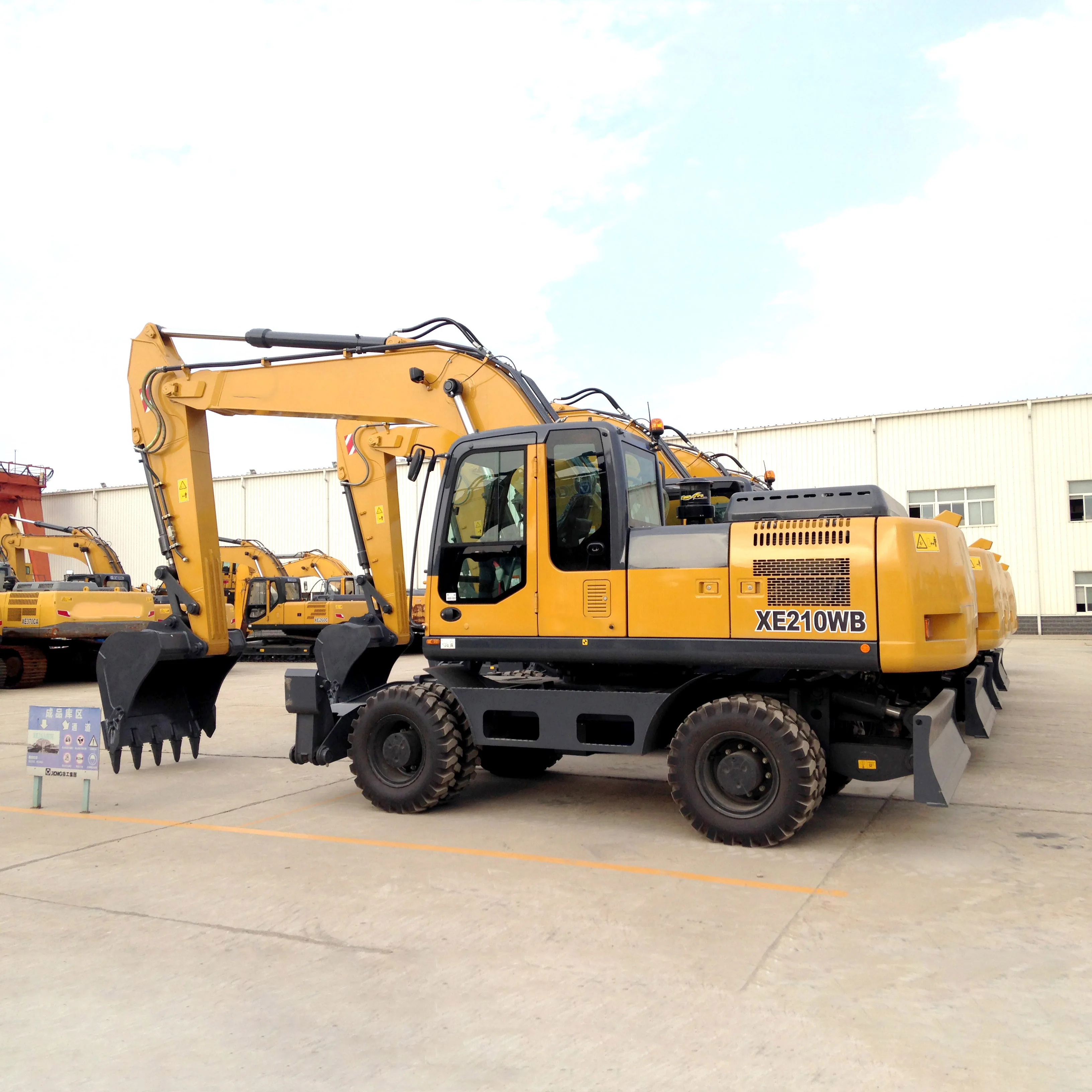 Дешевые 21Ton колесный экскаватор XE210WB