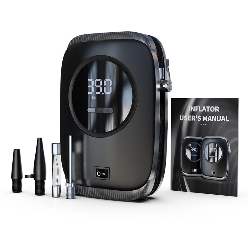 Новинка 2023, аварийный светодиодный фонарь, Быстрый Насос для велосипедных шин, цифровой насос 12 В