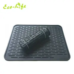 Custom Logo Extra Large 60*45cm, 45*40cm, 40*30cm Countertop Trivets Silicone Dishes Drying Mat