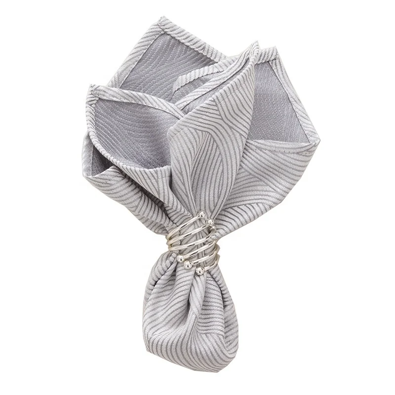 Party Wedding Decorate Beverage Cocktail Napkin Custom Polyester Linen Cotton Table Napkin