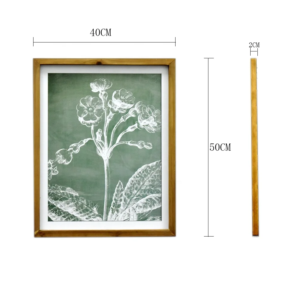 Luckywind New design Home Decoration 4 Piece of Bedroom Wall Art Printing on Paper Flowers Wall Decor Painting With Wood Frame