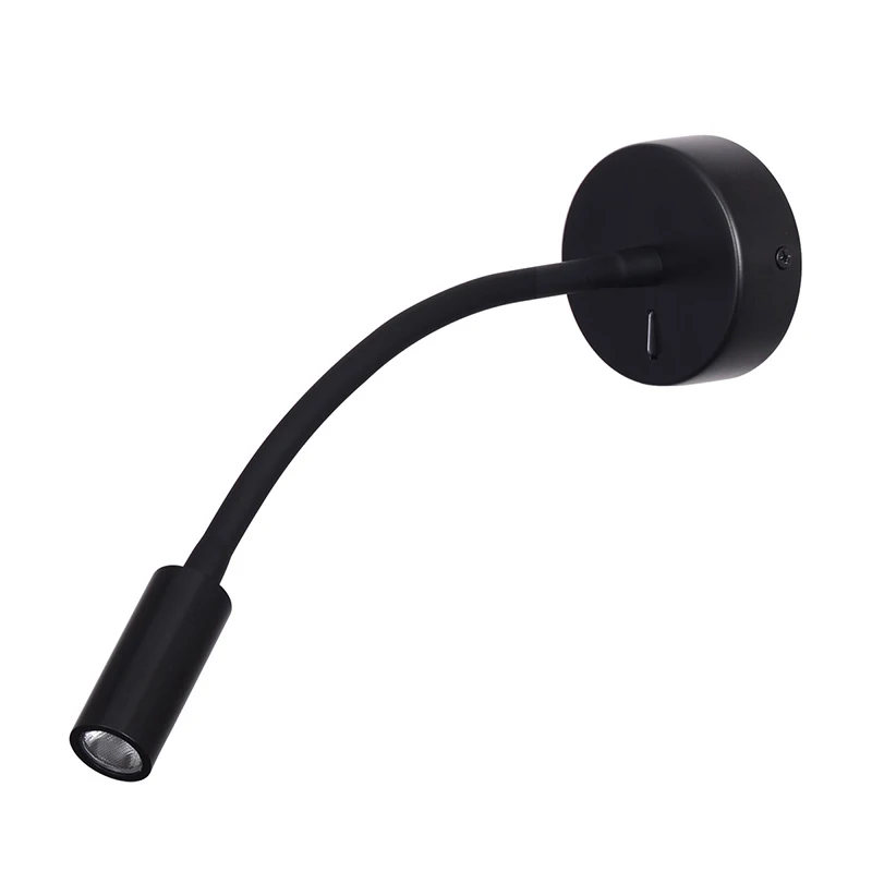 LED Wall Lamp Flexible Hose Wall Lamp Modern Bedroom Bedside Lamp 360 Degree Angle Adjustable Wall Light