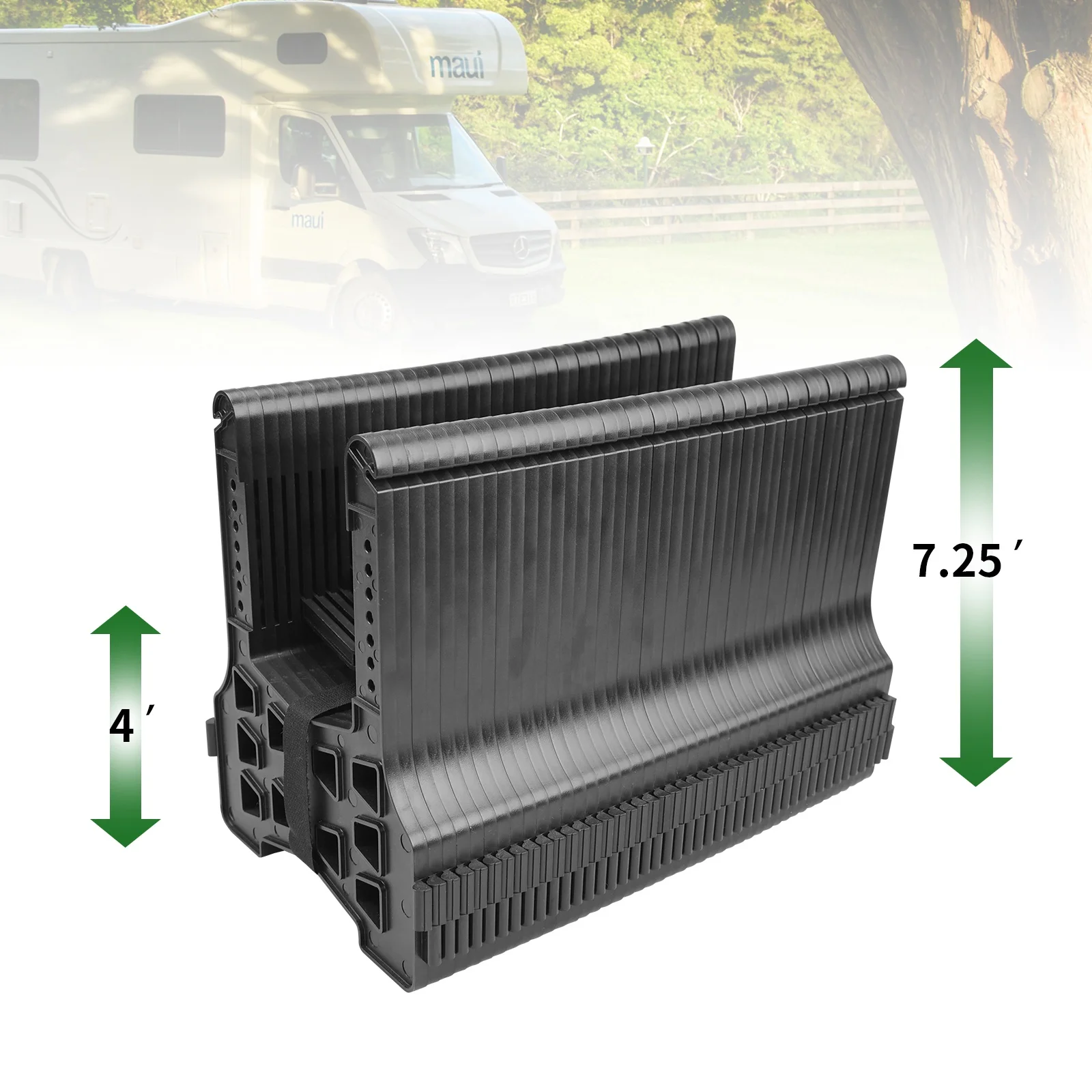 20 Foot Flexible Easy Sider RV Sewer/Septic Hose Support Holder, Height Adjustment for Travel Trailers, Campers and Motorhomes