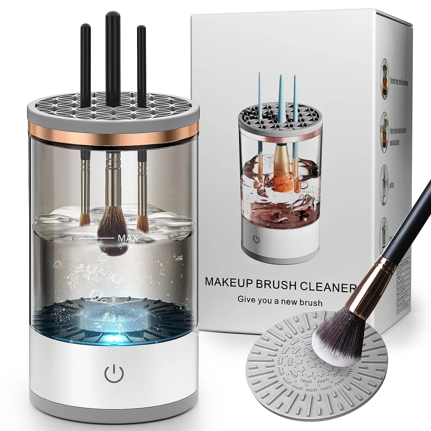 3 in 1 Automatic USB Makeup Brush Cleaner Dryer Machine Portable Electric Makeup Brush Cleaner Device