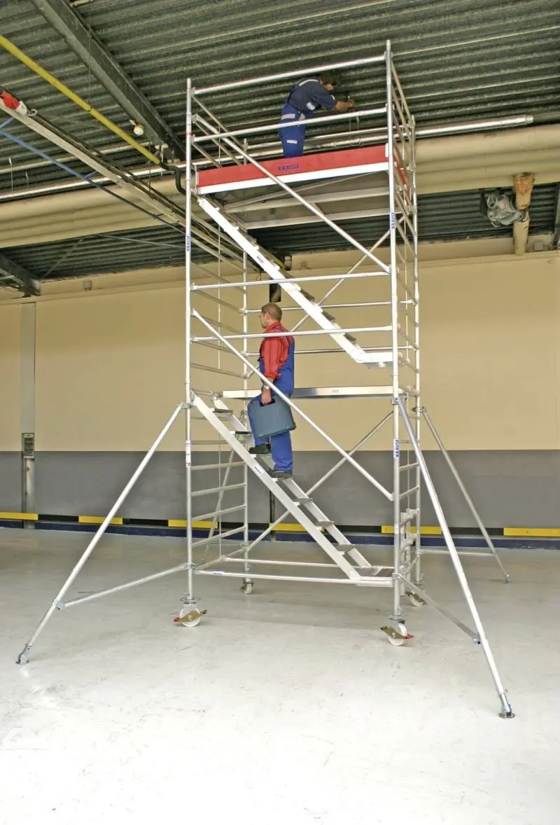 CBDMART Working Platform Ladder Scaffolding For Construction Aluminium Foldable Working aluminum Scaffold System