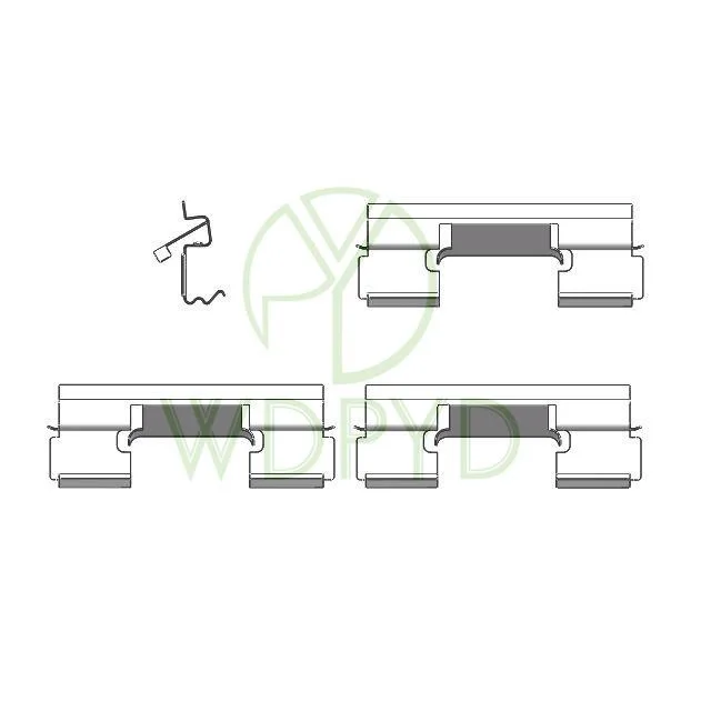 Custom Stainless Steel Material 301 Brake Repair Kits Clip Spring Hardware Kits For Jeep Commander/Grand Cherokee BX3636056