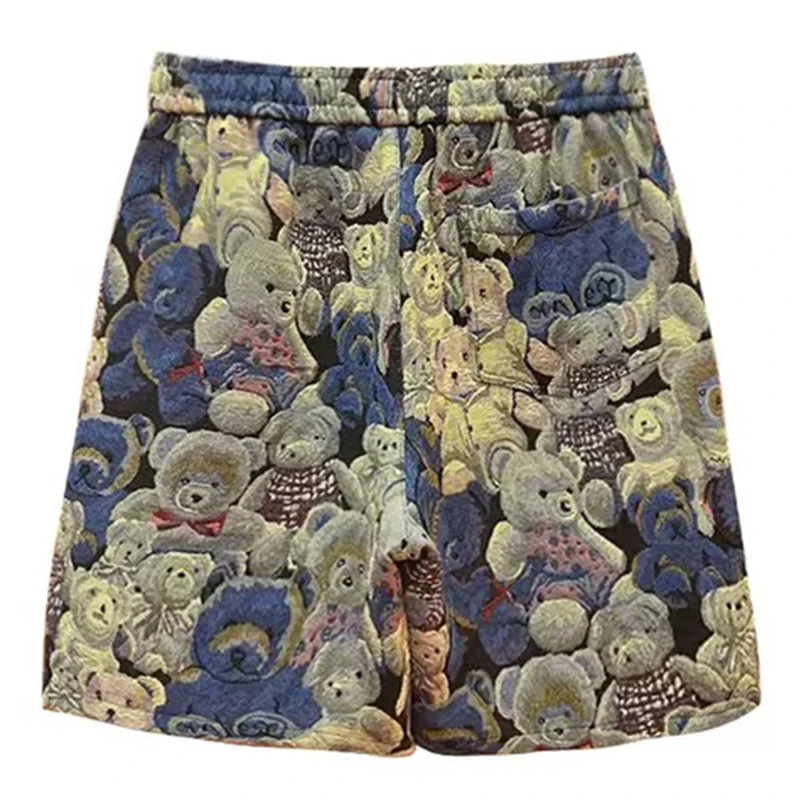 Diznew All Over Men Tapestry Shorts Blanket Jogger Shorts Wholesale Hot Selling Custom Cotton Oxford Fabric Knitted 100% Cotton