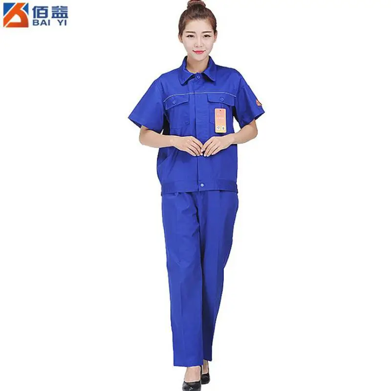 Spring Breathable Anti-static short Sleeve Work Clothes