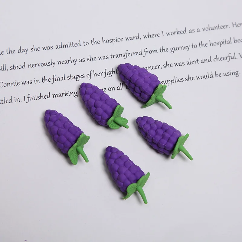 Promotion Products 3D fruit eraser set box Fruits, Vegetables, Pineapple, Chili, Peanuts, Bananas, Corn Shaped Pencil Eraser