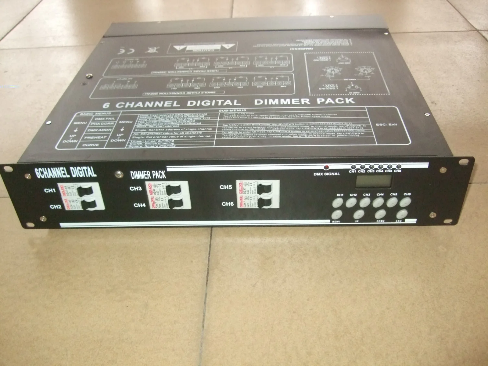 Контроллер освещения сцены 6-канальный Dmx диммер