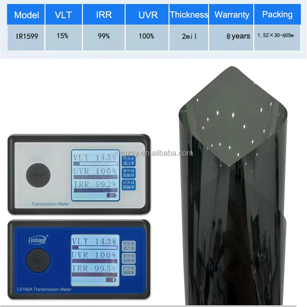 UV Block Up To 100% Nano Ceramic Film Sun Protection Insulfilm 1.52*30M Car Tinting Film