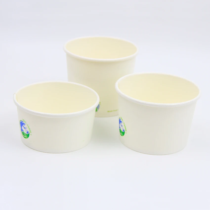 4oz Disposable Dessert Pudding Pulp Sphere Mousse Jelly Bowl Ice Cream Paper Cup with lid