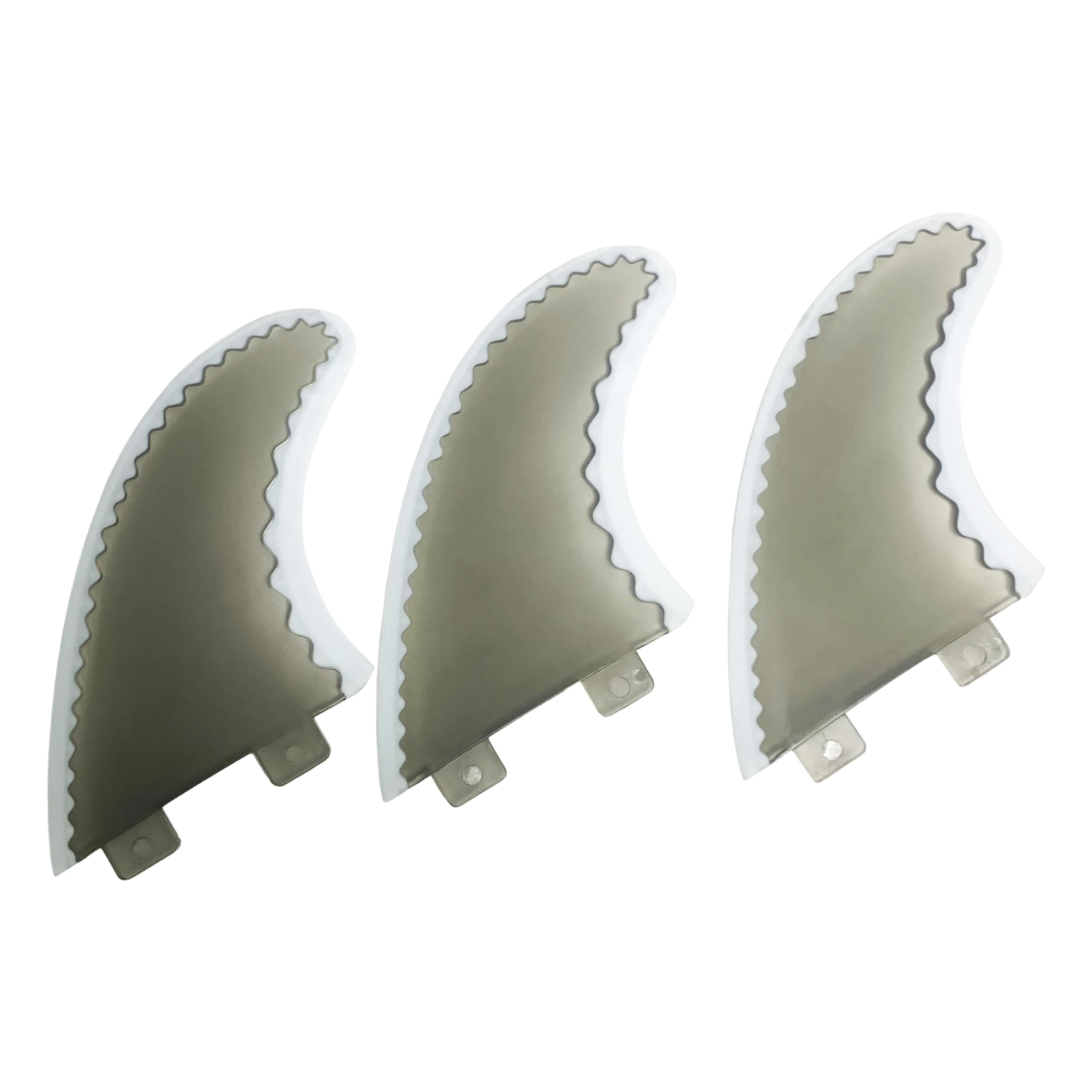 Soft Edge Surfboard Fins Clear Plastic Surf Fin Transparent Nylon Fin for Surfing SUP, Longboards, Funboards