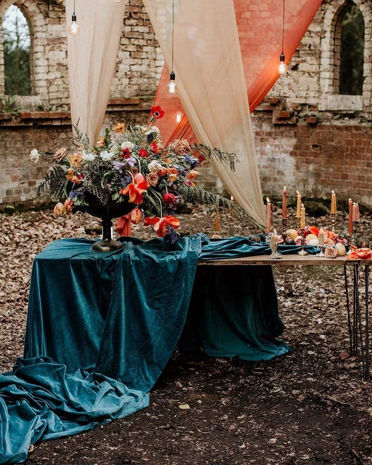 Custom Wedding Decoration Supplies Velvet Tablecloths Rectangle