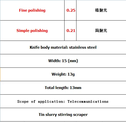 Metal scraper, solder paste scraper, suitable for tin slurry scraper