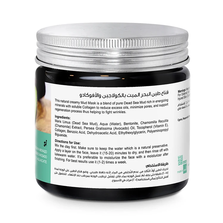Collagen & Avocado black Extract Mud Facial   With Dead Sea Minerals
