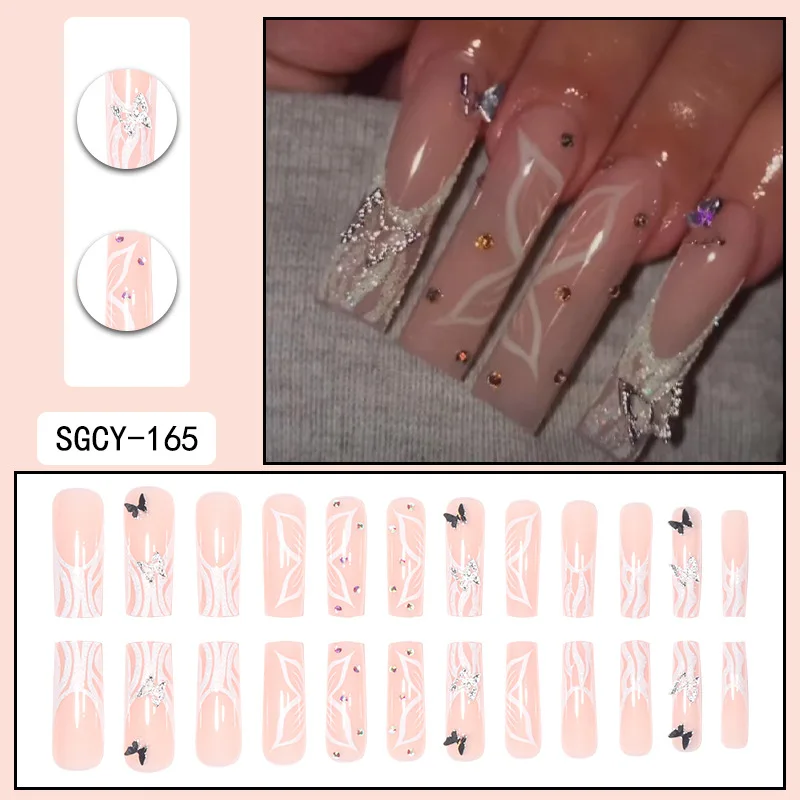 2024 Newest Style Press On Nails Handmade Nail Art Nails Kit Professional Artificial Fingernails