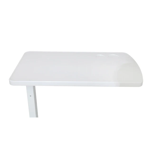 Hospital Abs Movable Adjustable Over Bed Food Table Dining Table For Patient