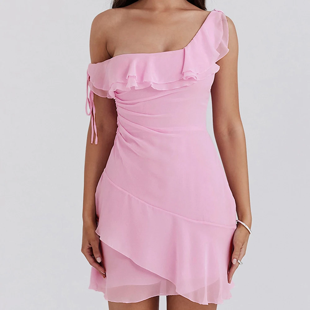 New fashion summer women clothing manufacture sexy simple tight flare party dress fitted bodice Cotton Off Shoulder Mini Dress