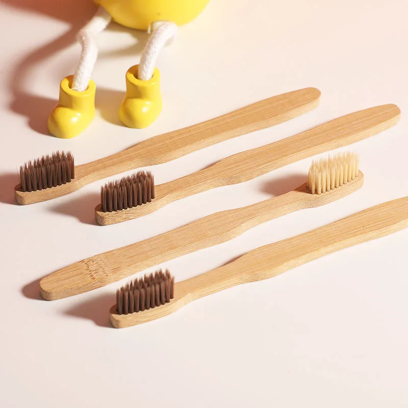 Factory Price Wholesale Travel Eco Bamboo Toothbrush Premium Tooth Brush Bamboo Dark Wood Disposable Hotel Toothbrush