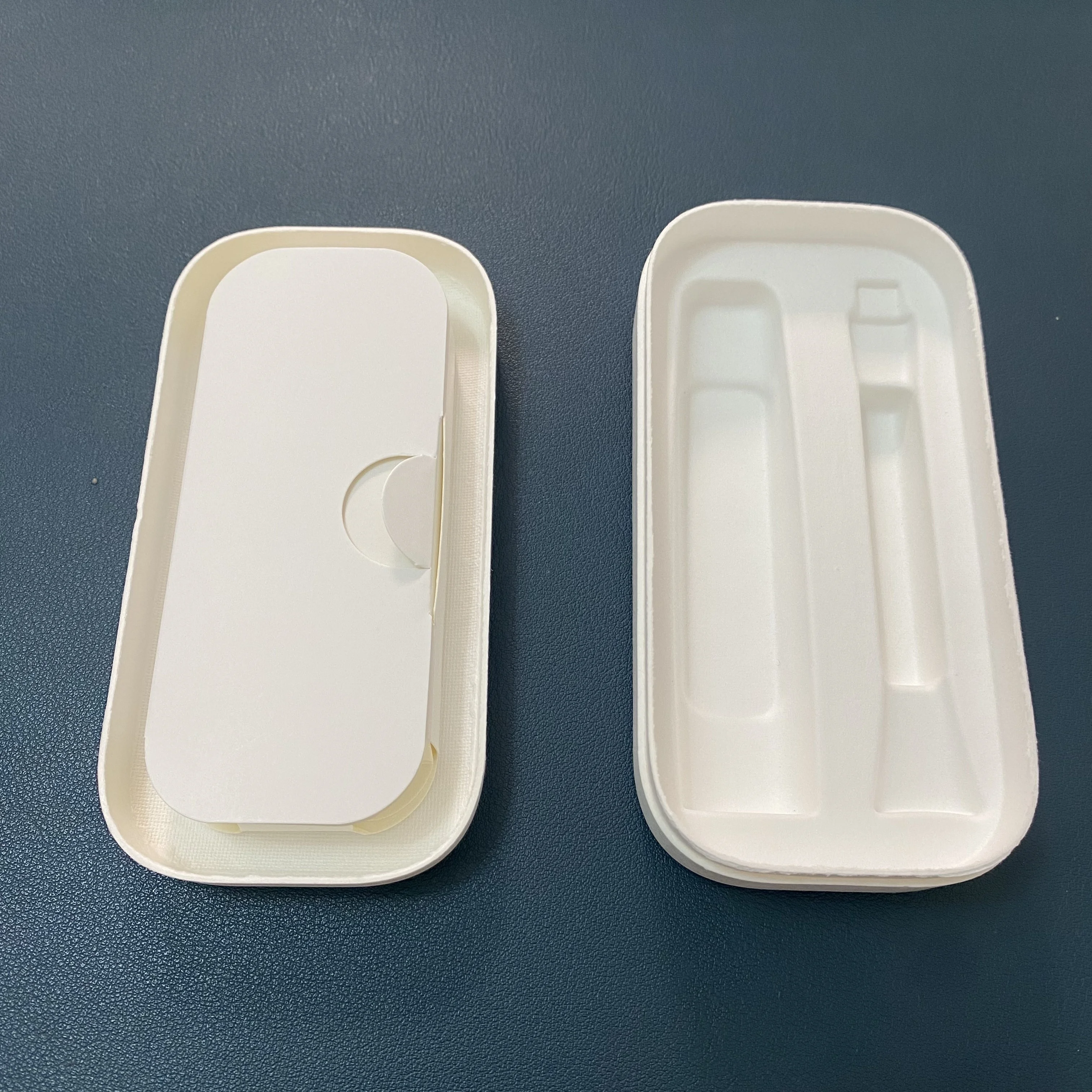 Изготовленный на заказ экологически чистый биоразлагаемый перерабатываемый лоток для целлюлозы формованный упаковочный ящик электроники промышленного использования Подарочная защита