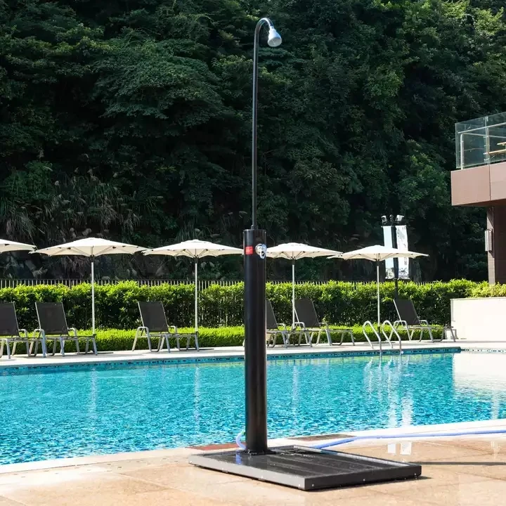 New design swimming poolside outdoor garden solar heated shower 8 Liter