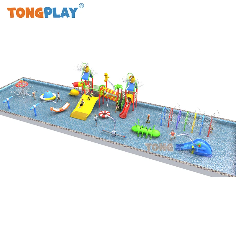 Amusement Park Water Play Swimming Pools Kid Plastic Water Slide Outdoor Playground Water Amusement Equipment