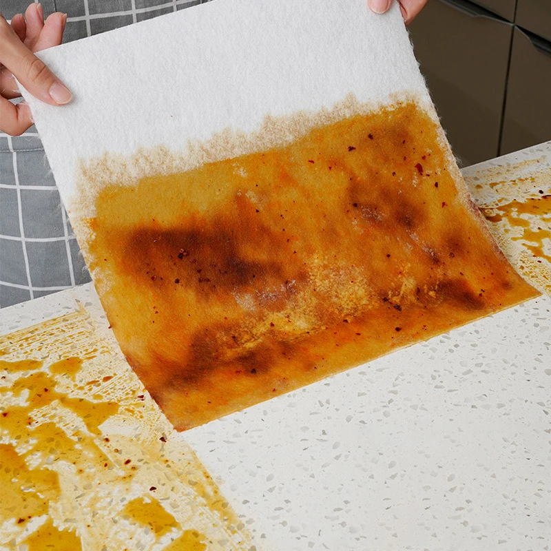 Bamboo fiber kitchen cleaning cloth for dish washing