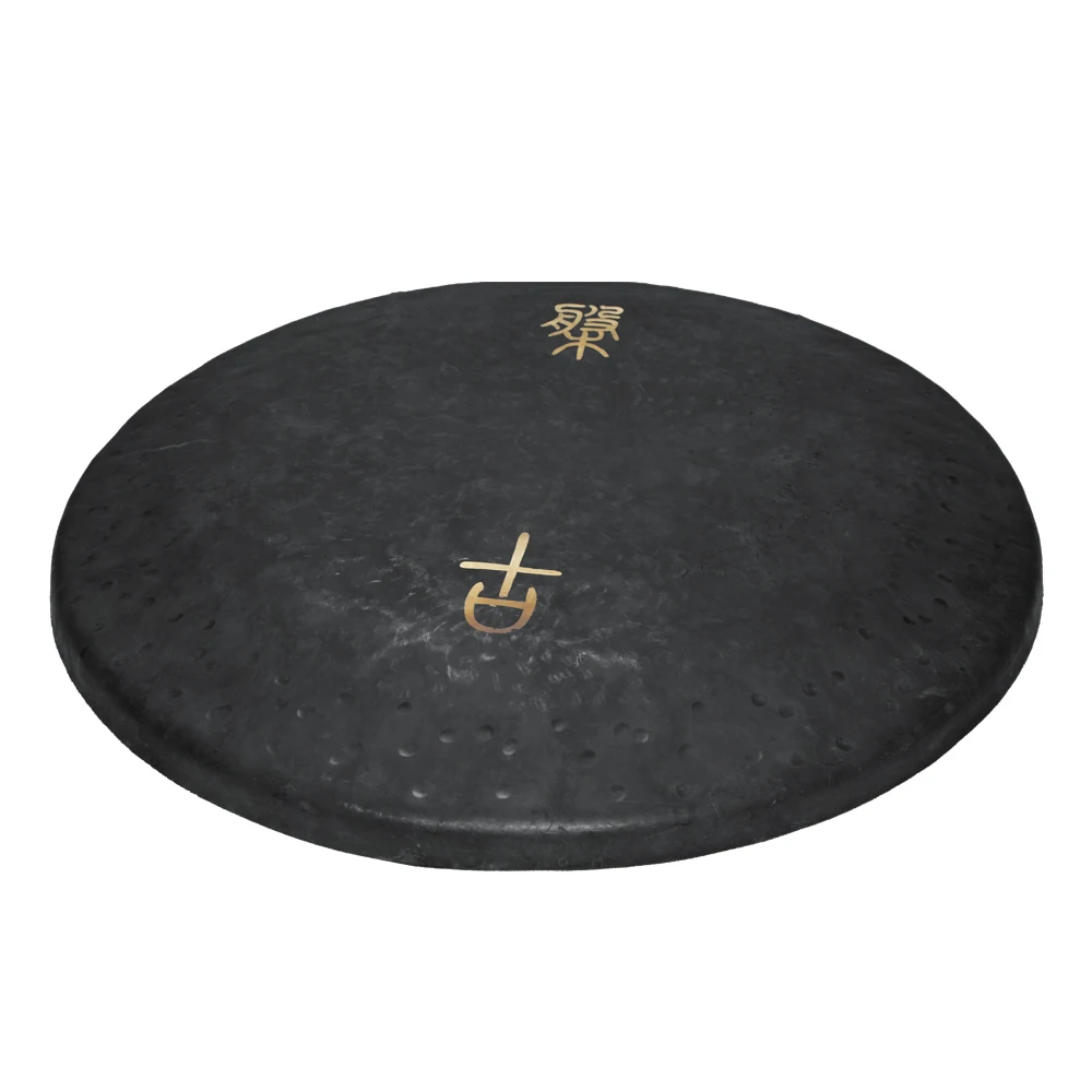 36 Inch Earth Tone Gong & Square Stand with wheels 90 cm Handmade Black Chau Gong For Musical Performance and Gong Healing
