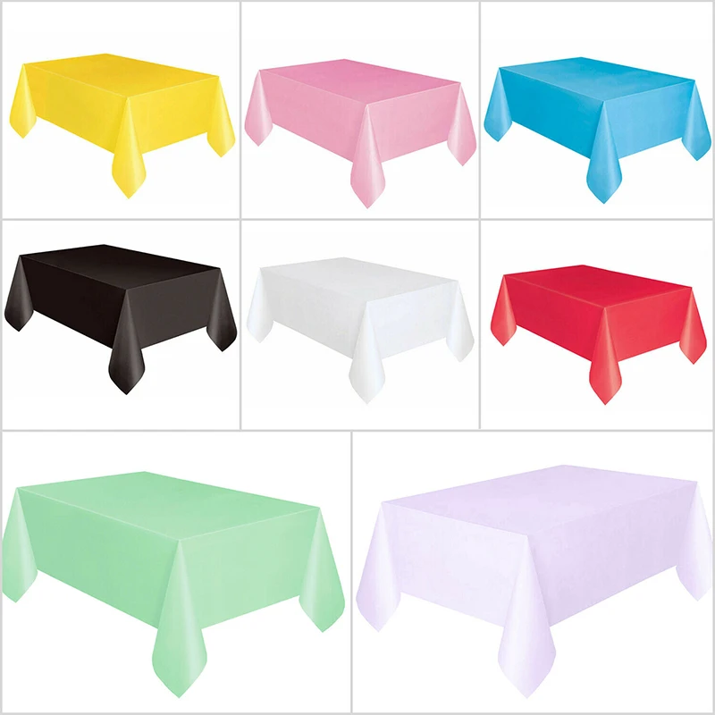 Tablecloth Stain Resistant and Wrinkle White Tablecloth Polyester Table Cover  For Dining Table Buffet Parties