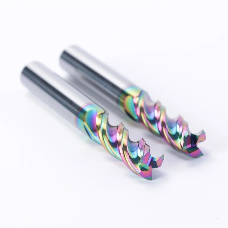BKEA Carbide 4 Flutes Square DLC Endmill Inch Size in Stock CNC Machine Tools Milling Cutter Fresas CNC Carbide End Mill
