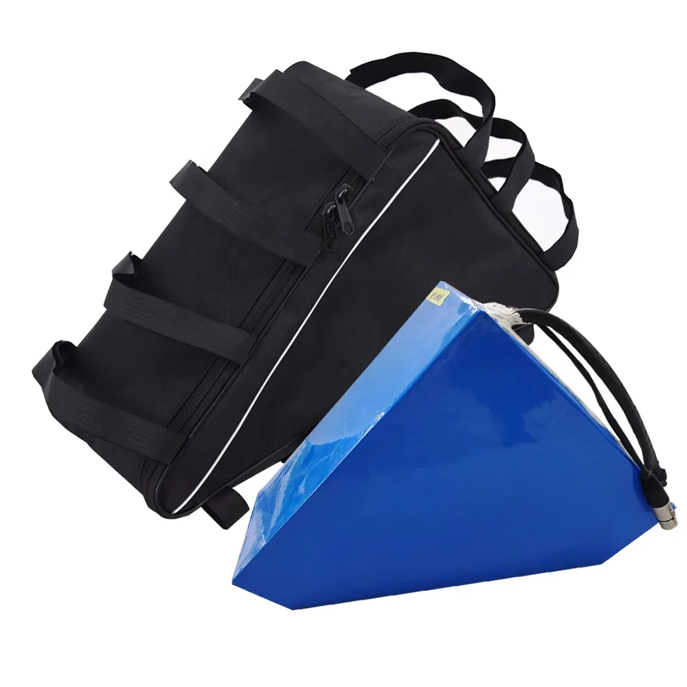 High power double layer triangular battery 48V 52V 60V 72V 40AH 50AH 60AH lithium battery pack for 3KW-10KW motor