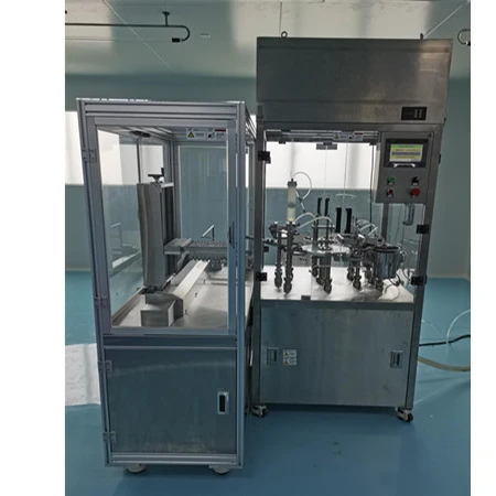 Automatic Pre filled Prefilled Glass Plastic Syringe Vacuum Filling Plugging Closing Capping Machine for Medical